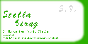 stella virag business card
