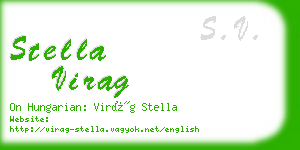 stella virag business card